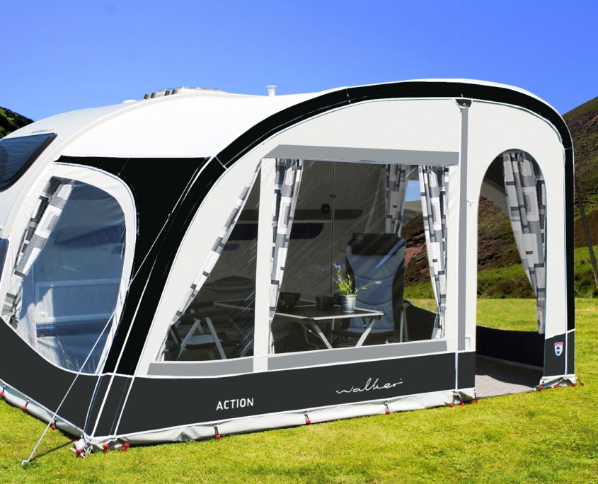 Walker awning especially designed for Adria Action 341361 caravans